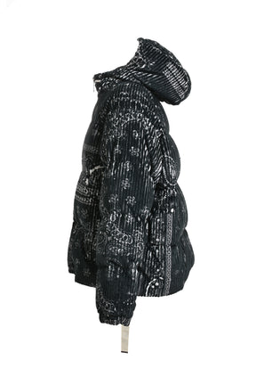 KHRISJOY PUFF BANDANA CORDUROY HOODIE / BLK