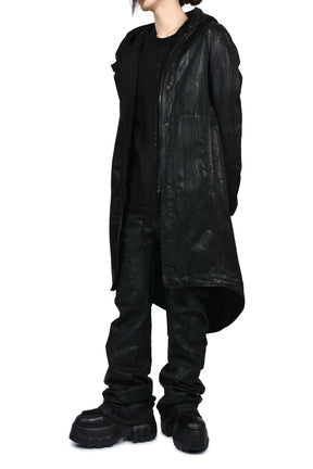12oz WAXED DENIM COAT / BLK