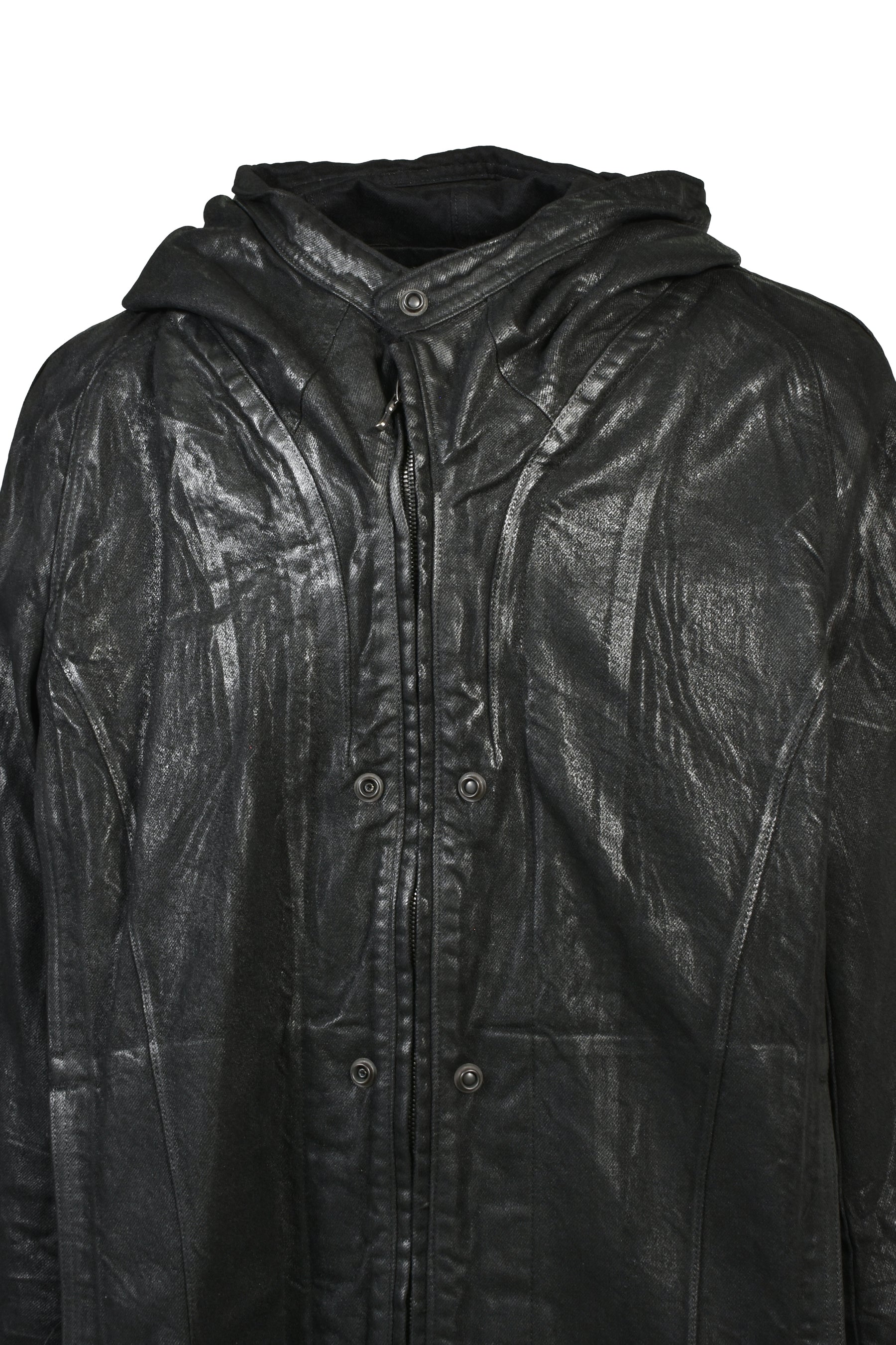 12oz WAXED DENIM COAT / BLK