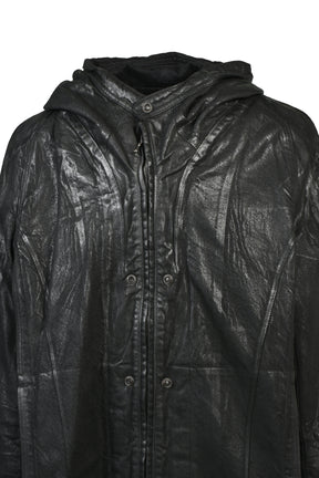 12oz WAXED DENIM COAT / BLK