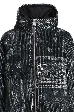 KHRISJOY PUFF BANDANA CORDUROY HOODIE / BLK