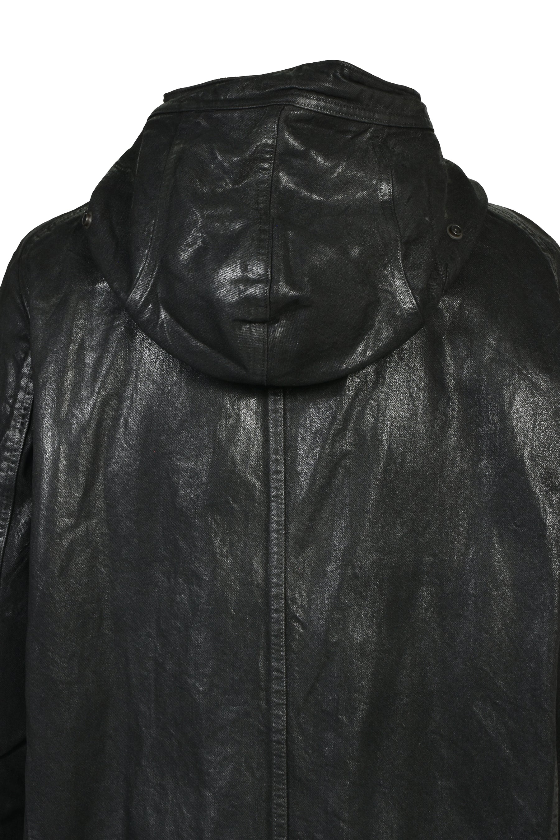 12oz WAXED DENIM COAT / BLK
