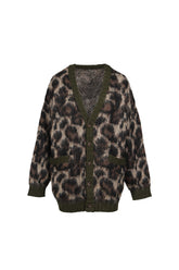 OVERSIZED CARDIGAN / BRW LEOPARD