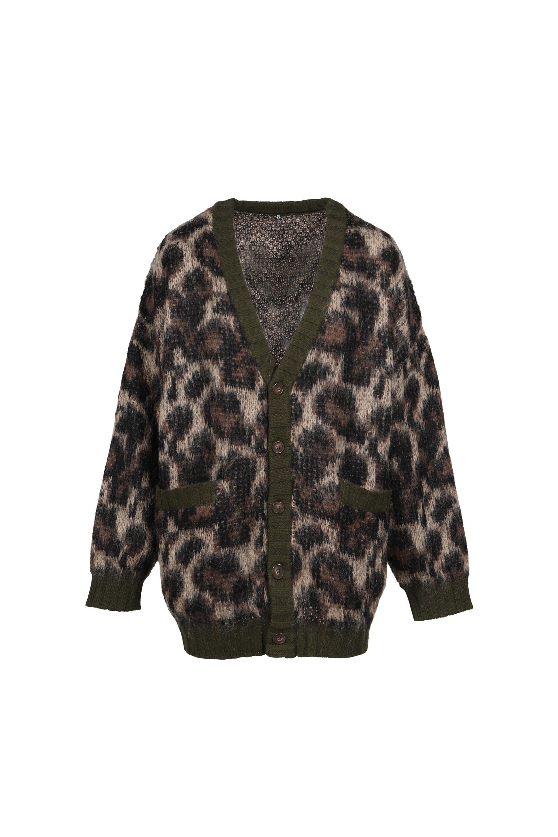 OVERSIZED CARDIGAN / BRW LEOPARD