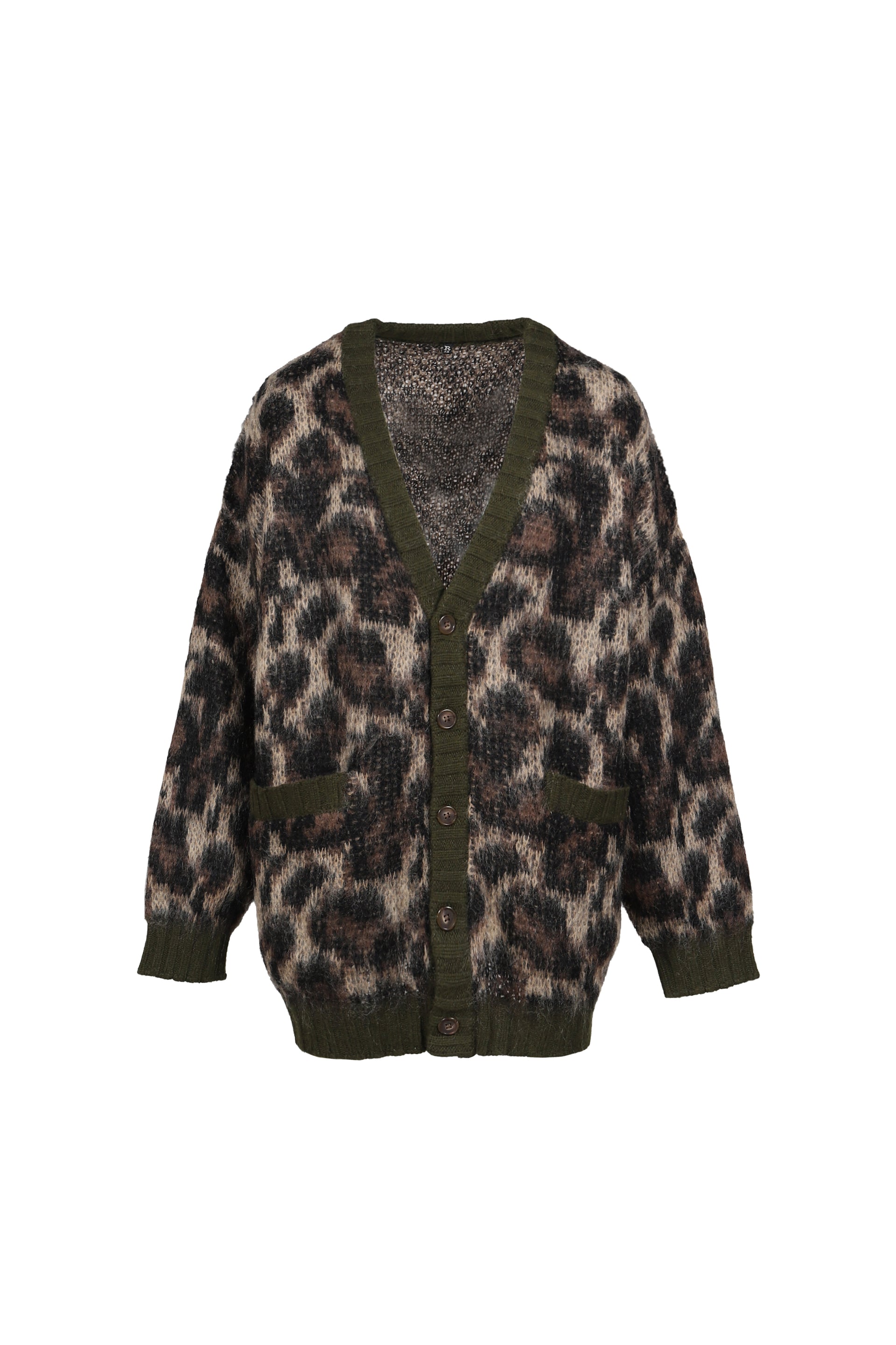 OVERSIZED CARDIGAN / BRW LEOPARD