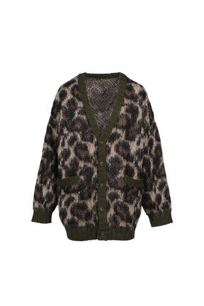 OVERSIZED CARDIGAN / BRW LEOPARD