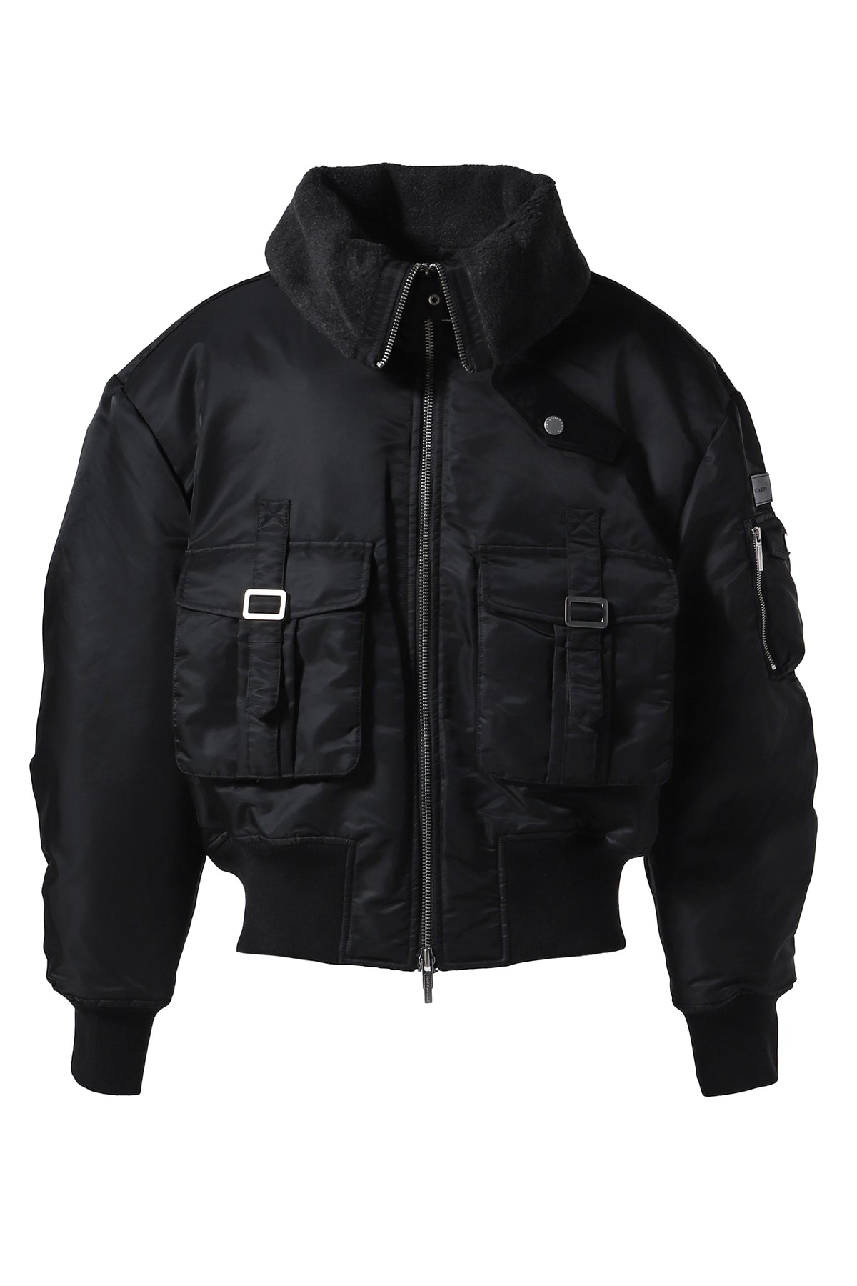 BLACK LAPEL CARGO JACKET / BLK