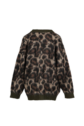 OVERSIZED CARDIGAN / BRW LEOPARD