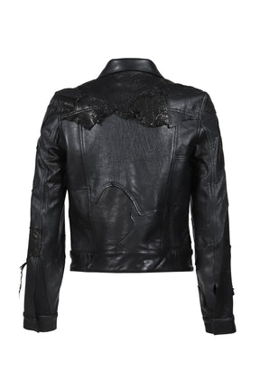 TYPE 0 JACKET SCRAP LEATHER / BLK 