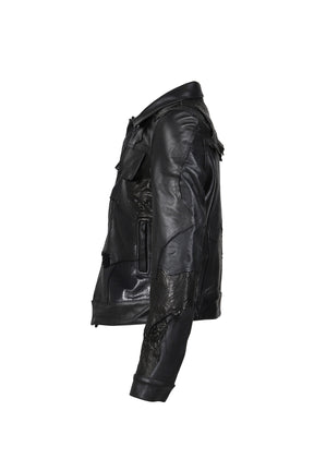 TYPE 0 JACKET SCRAP LEATHER / BLK 