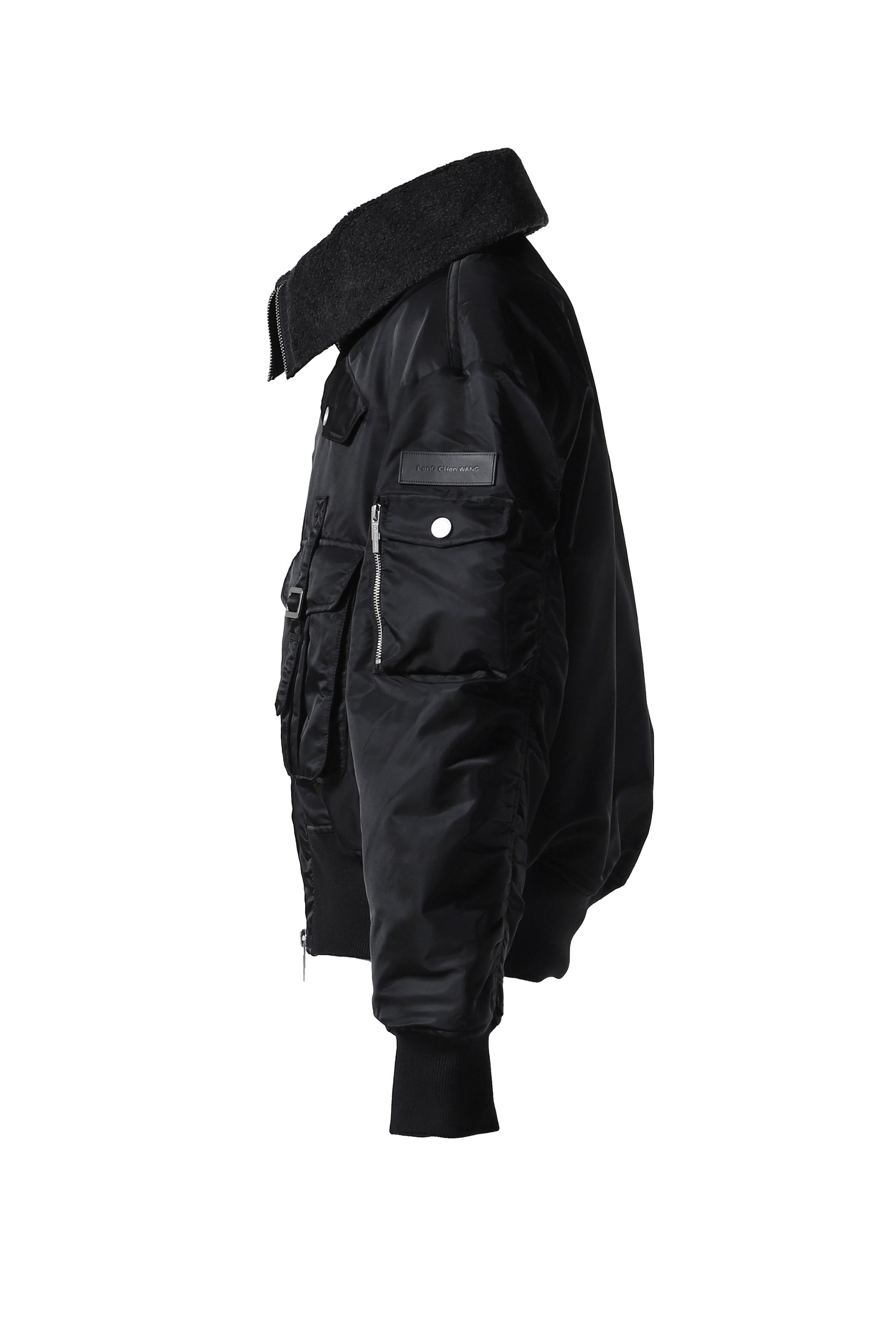 BLACK LAPEL CARGO JACKET / BLK