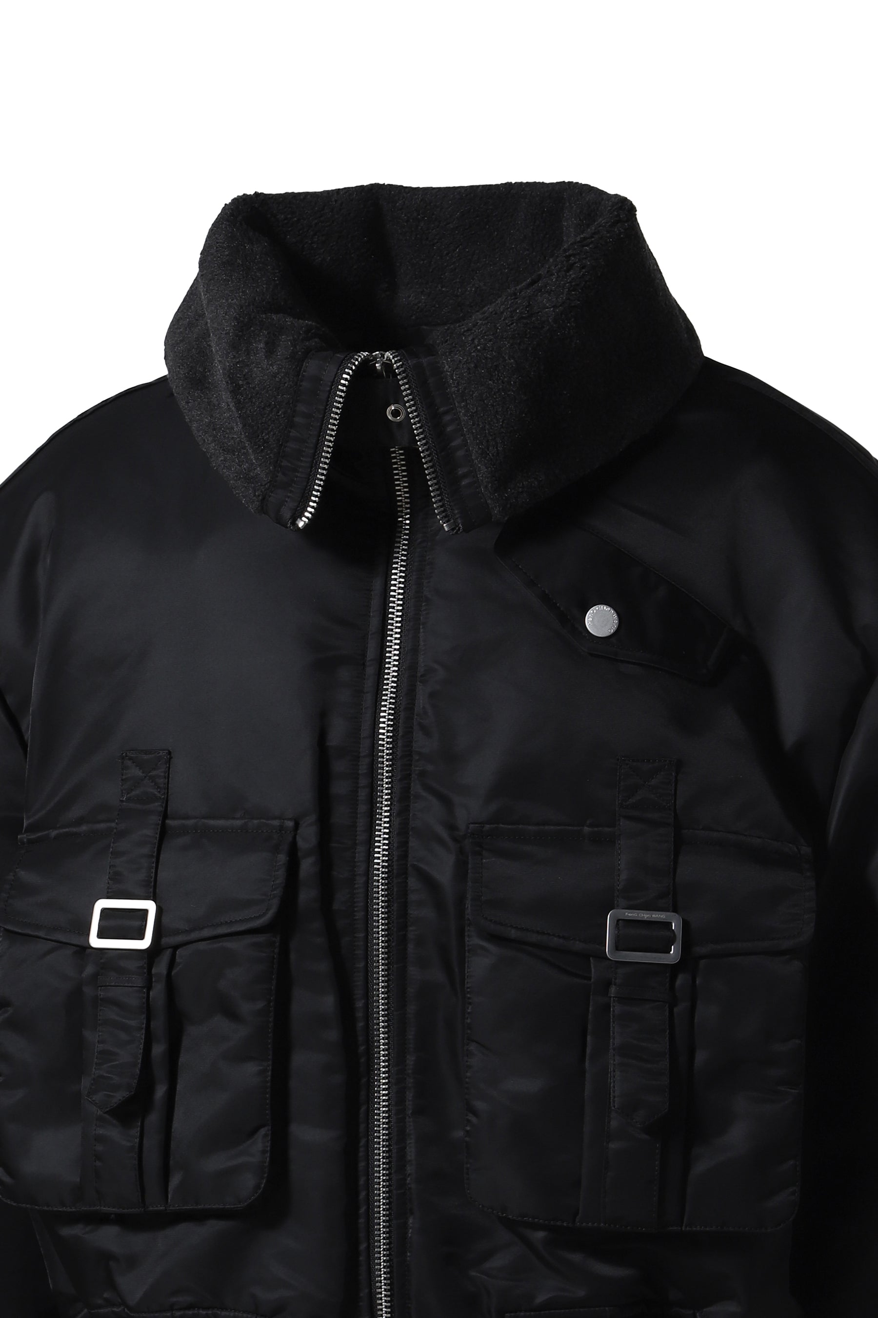 BLACK LAPEL CARGO JACKET / BLK