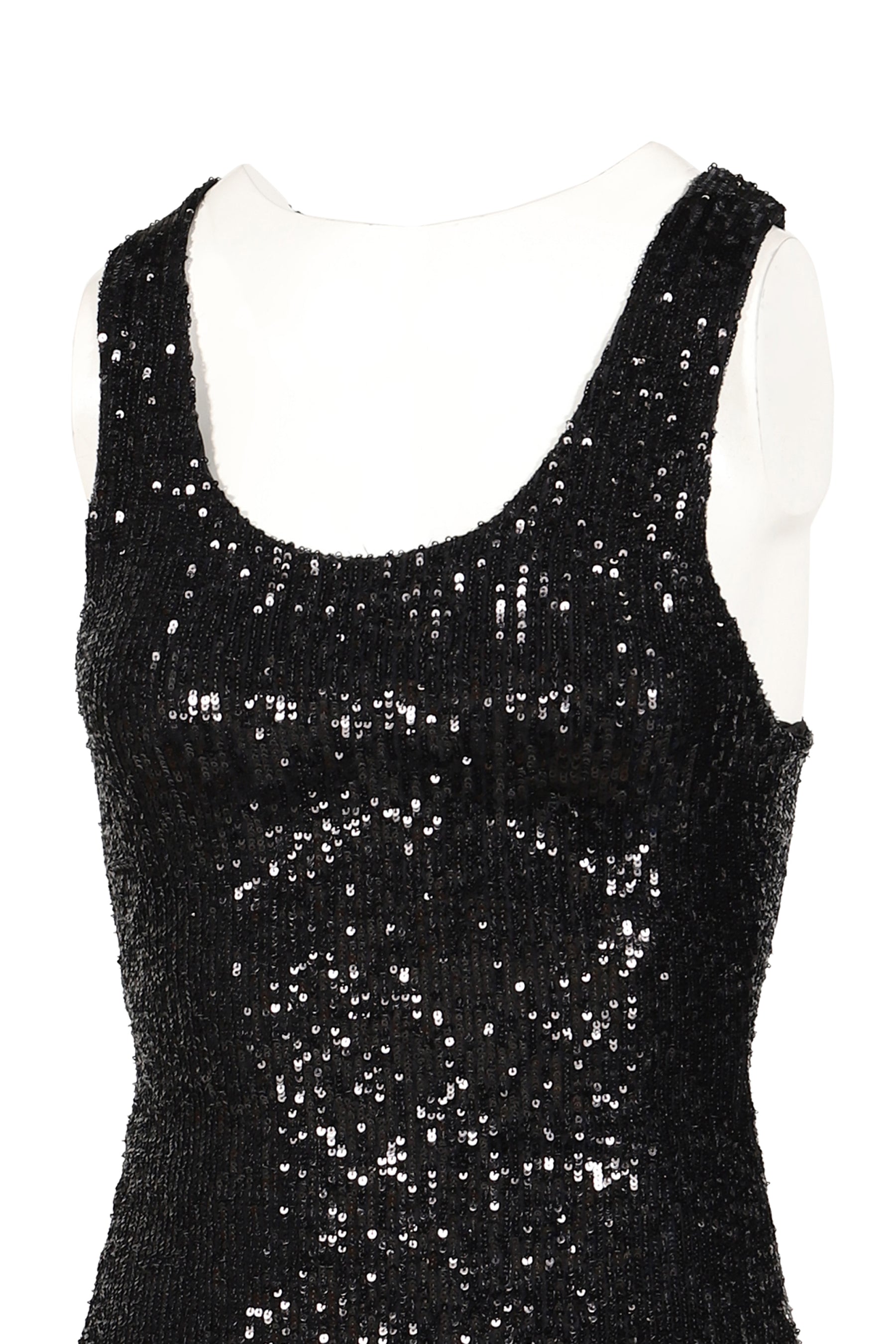 SEQUINED MINI DRESS / BLK