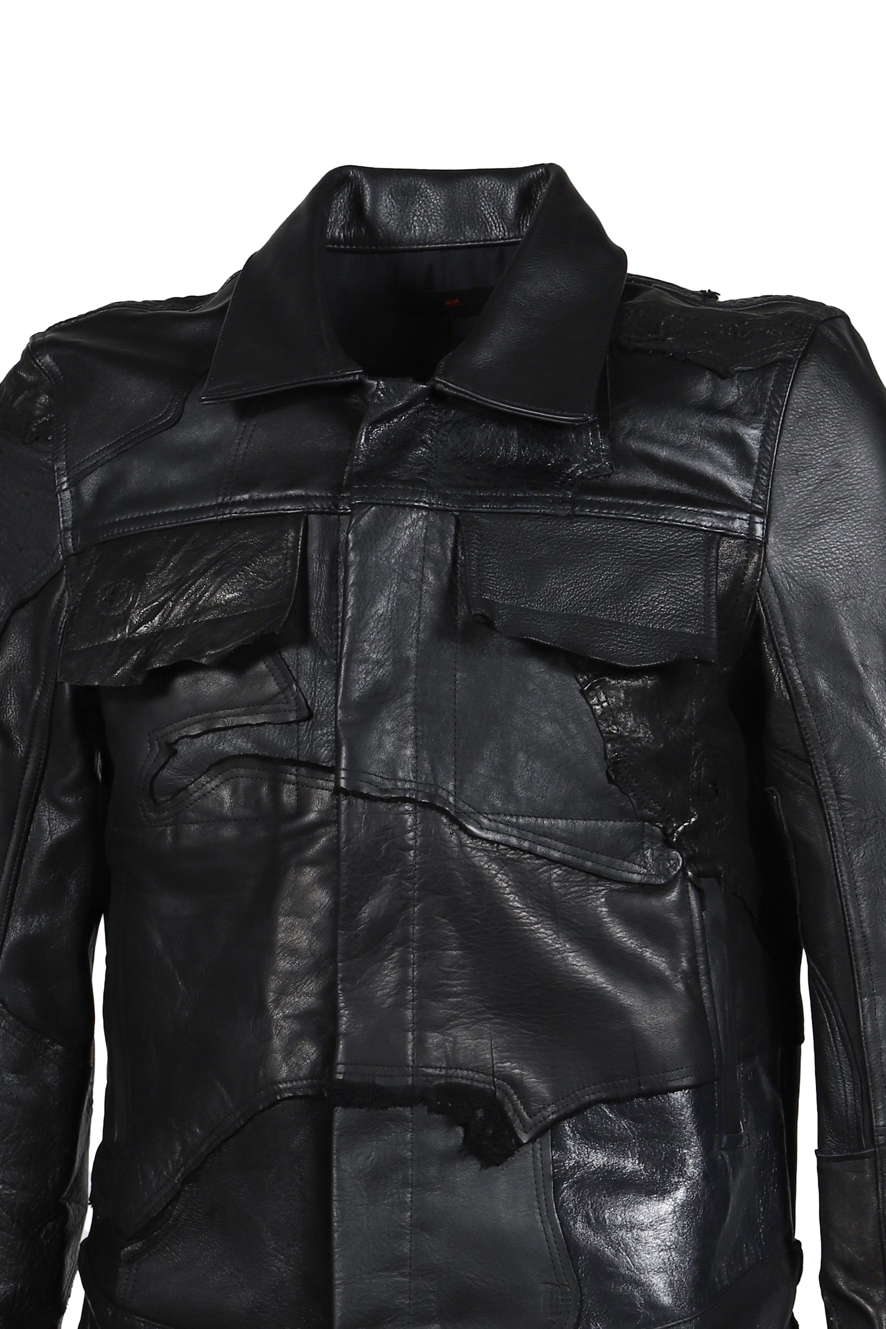 TYPE 0 JACKET SCRAP LEATHER / BLK 