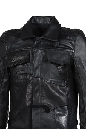 TYPE 0 JACKET SCRAP LEATHER / BLK 