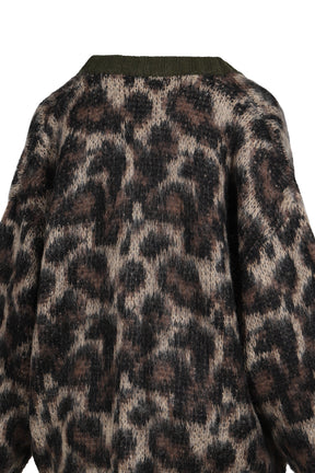 OVERSIZED CARDIGAN / BRW LEOPARD