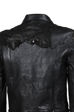 TYPE 0 JACKET SCRAP LEATHER / BLK 