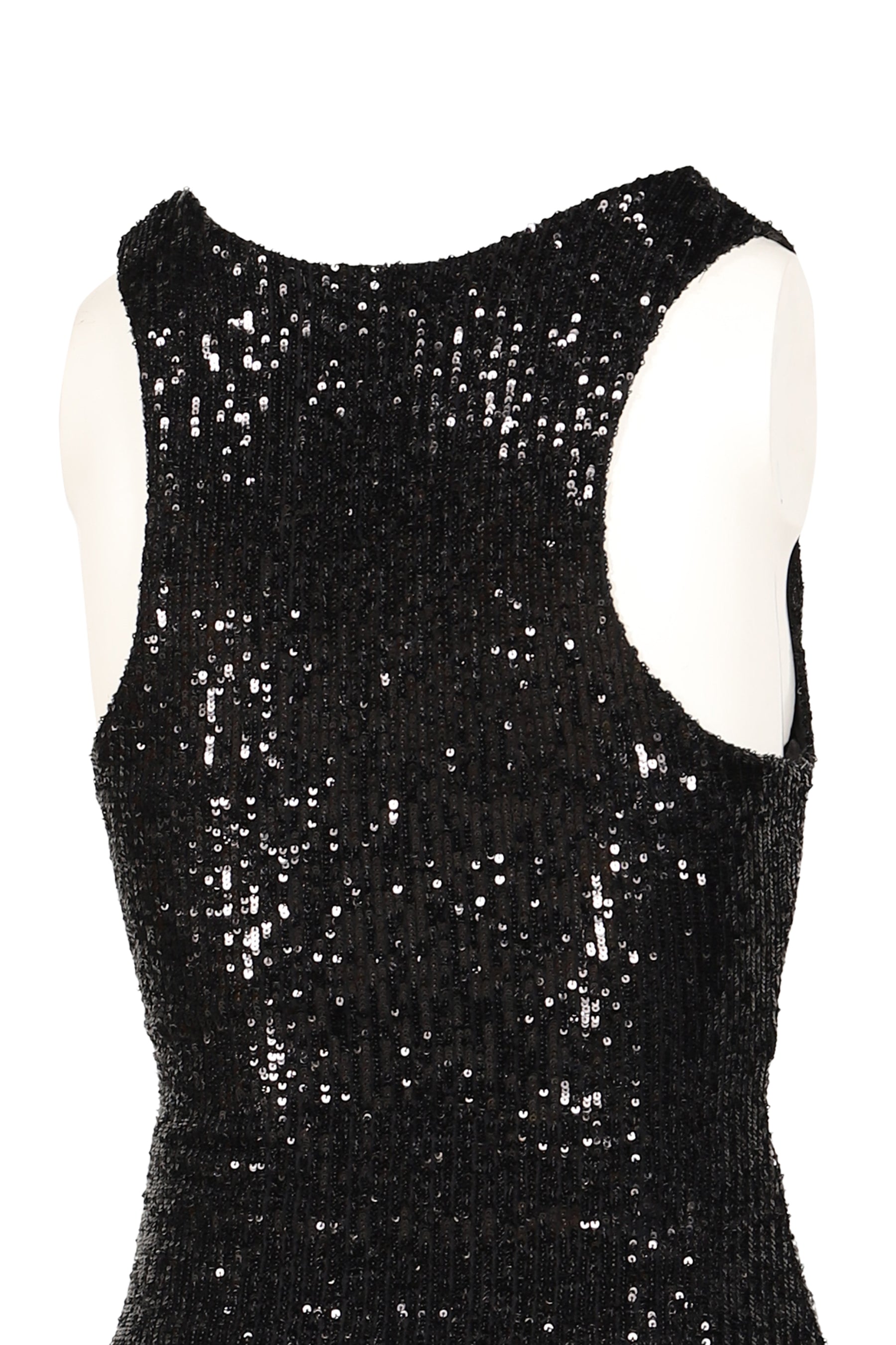 SEQUINED MINI DRESS / BLK