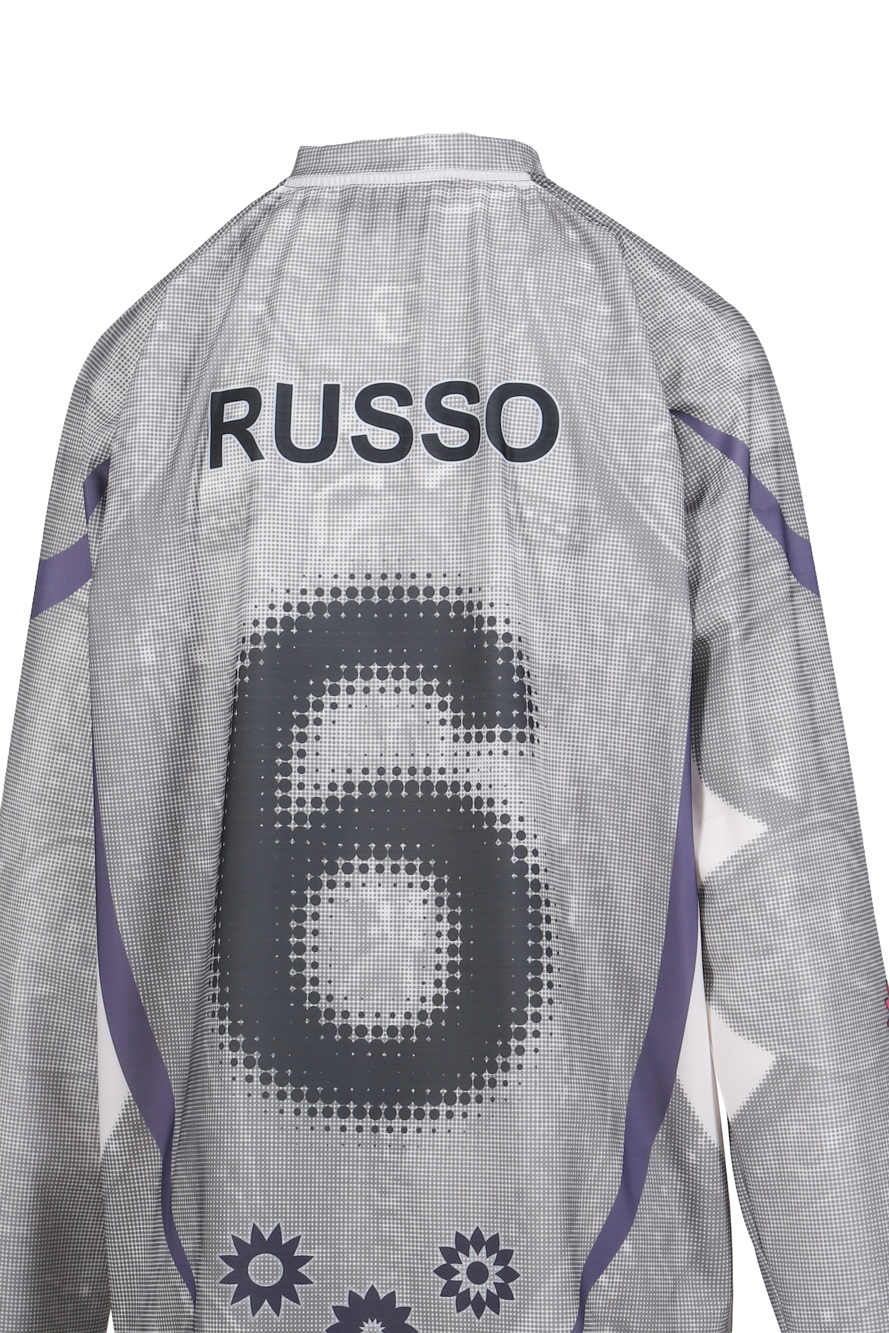 PRINTED LONG SLEEVE SPORTS TOP / GREY