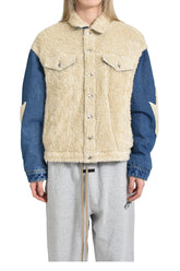 LIGHTNING SHERPA DENIM TRUCKER / STAR WHT