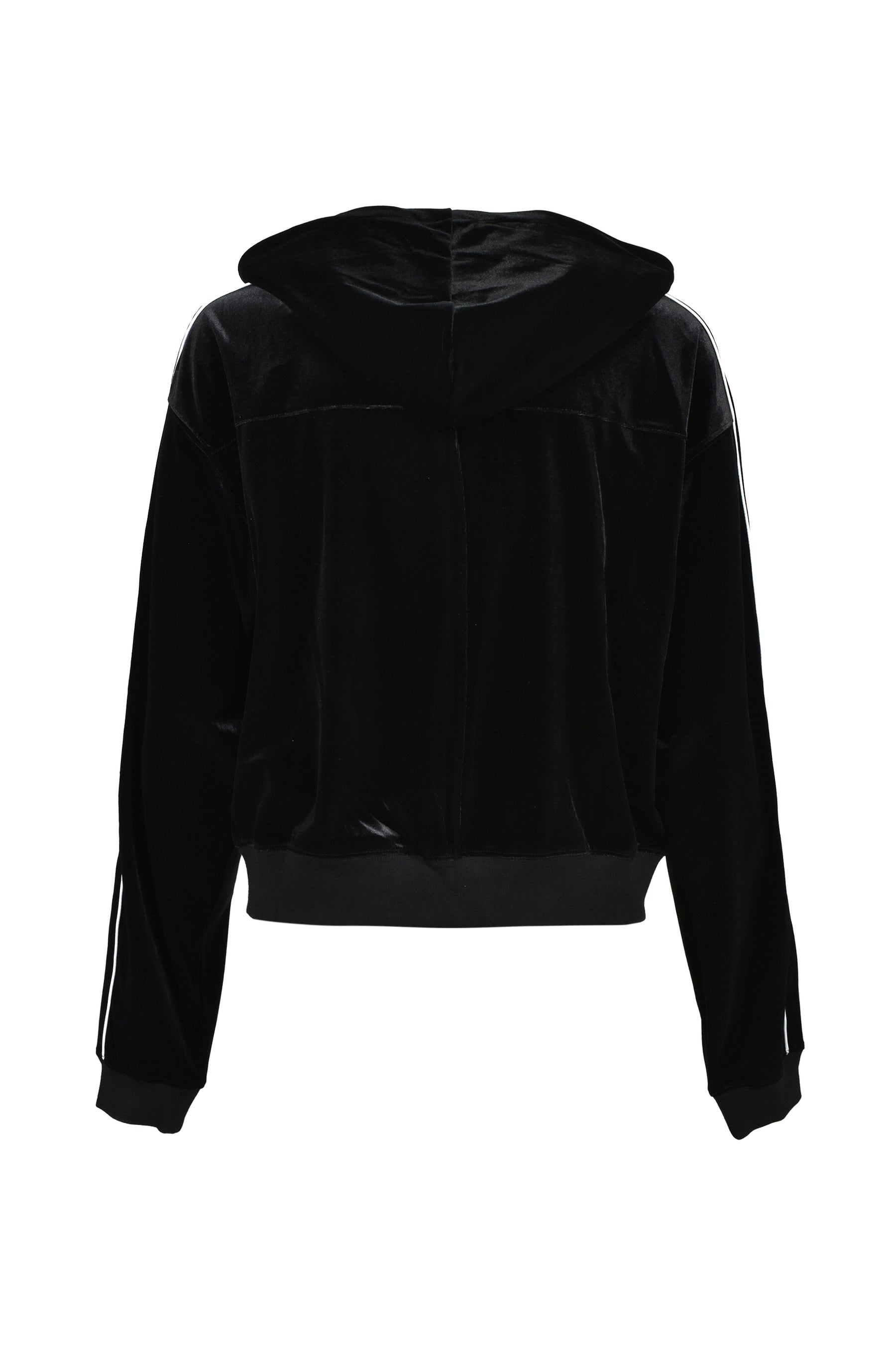 VELVET TRACK HOODIE / BLK