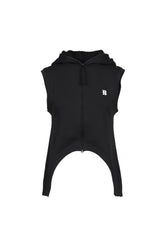 A' ZIP-UP HOODIE TOPS / BLK