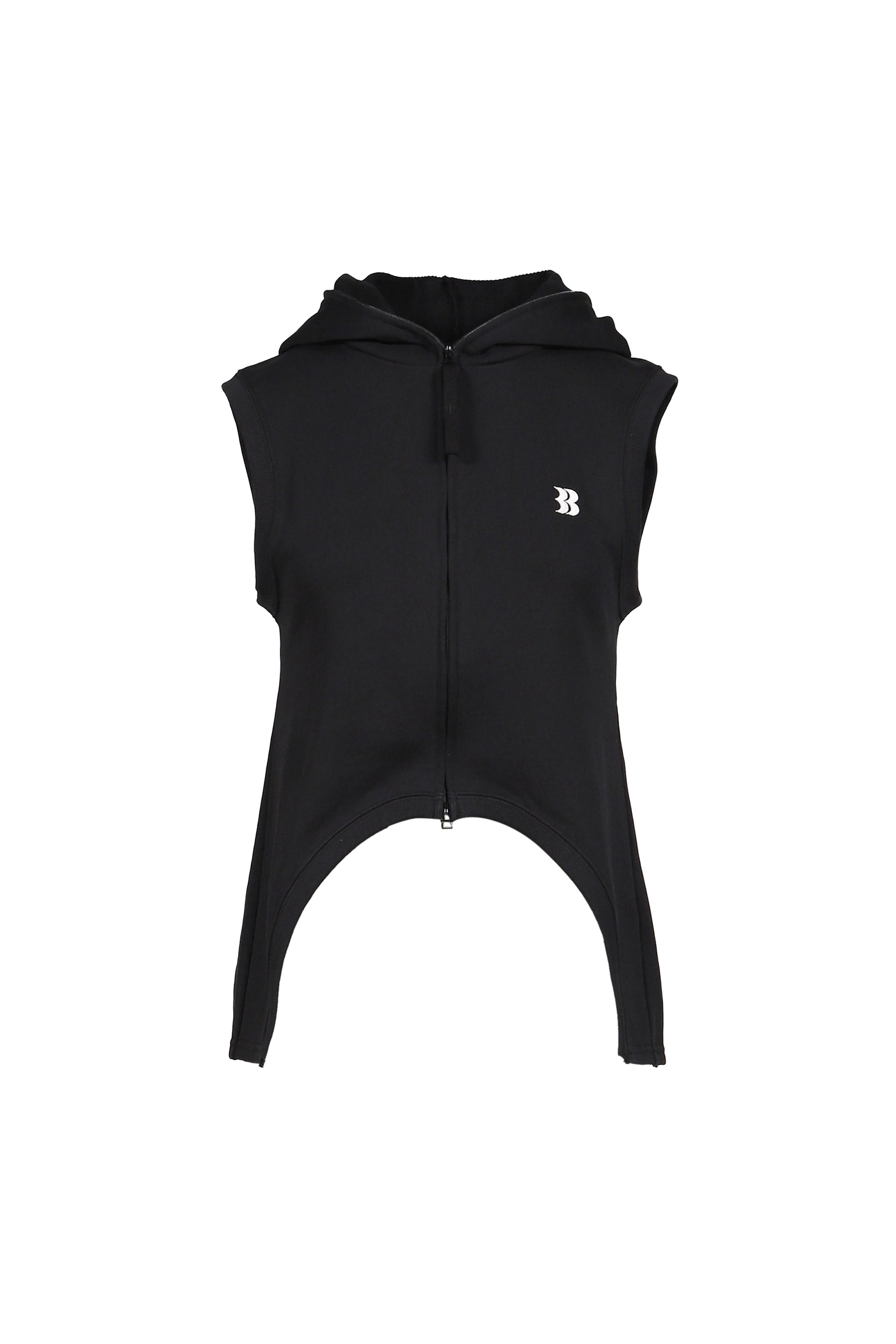 A' ZIP-UP HOODIE TOPS / BLK