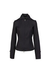 STRUCTURED SPREAD COLLAR SHIRT / NVY