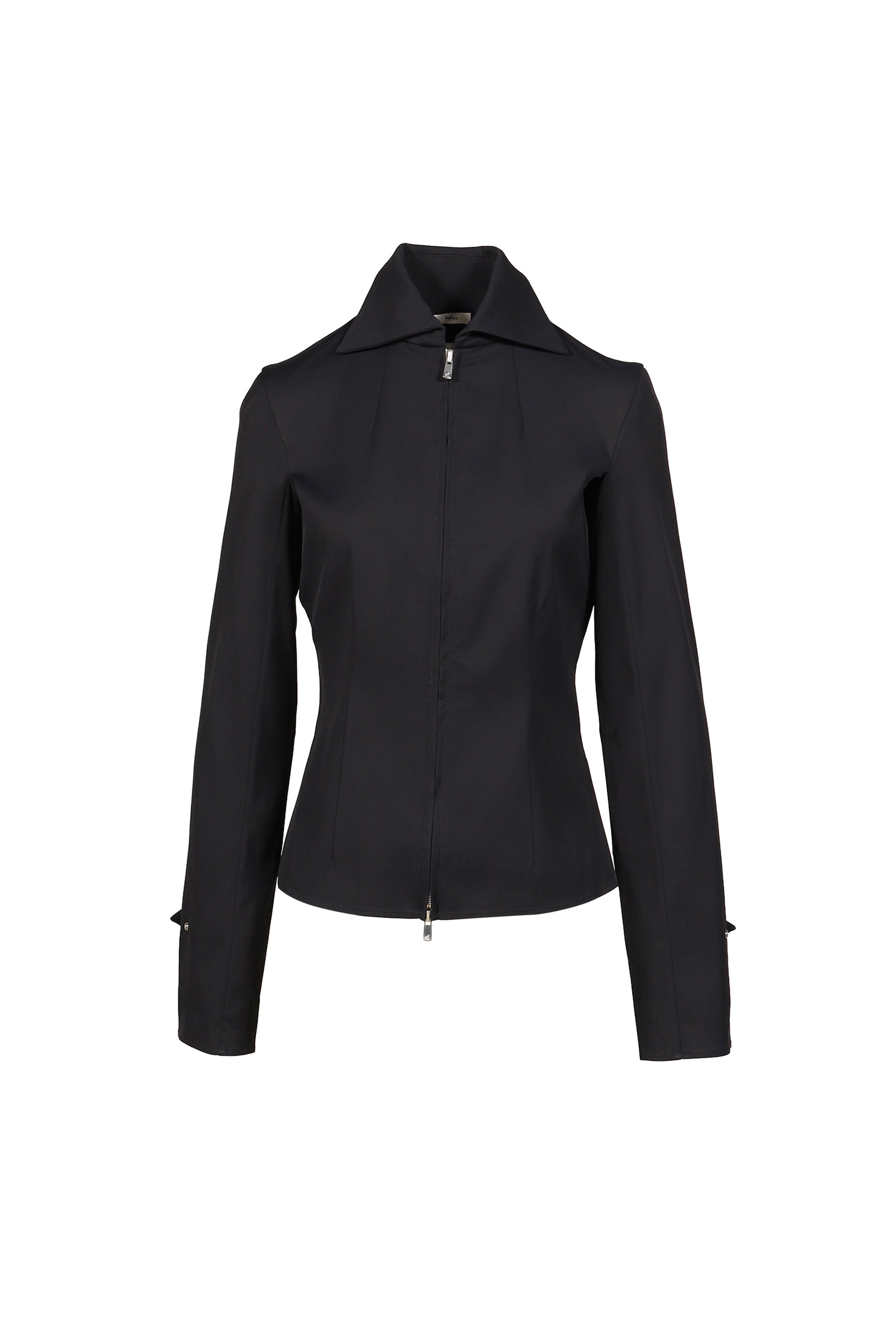 STRUCTURED SPREAD COLLAR SHIRT / NVY