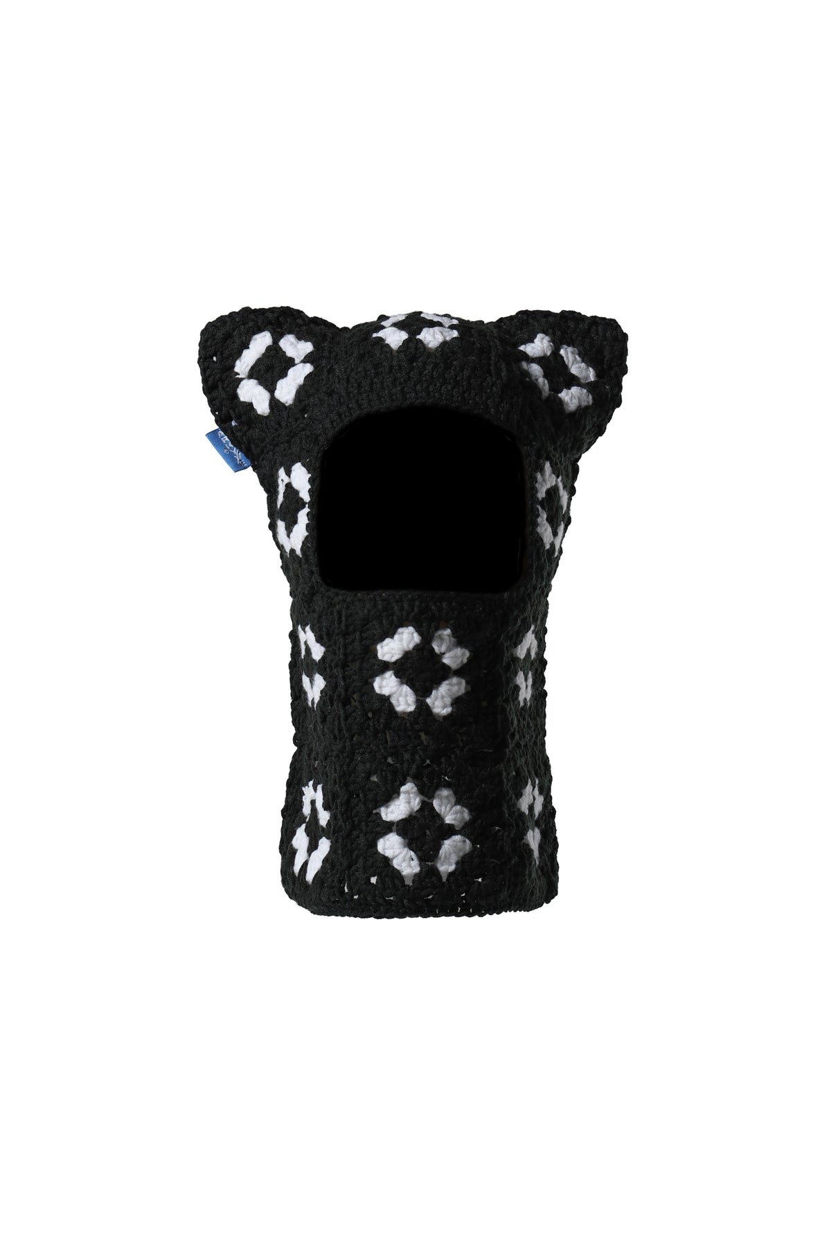 CROCHET CAT SKI MASK / BLK