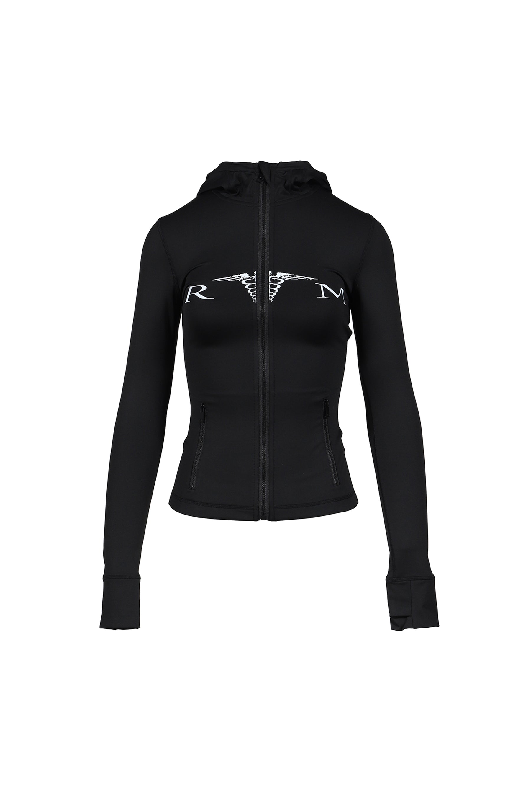 CORE R+M EMBROIDERED ZIP UP / BLK