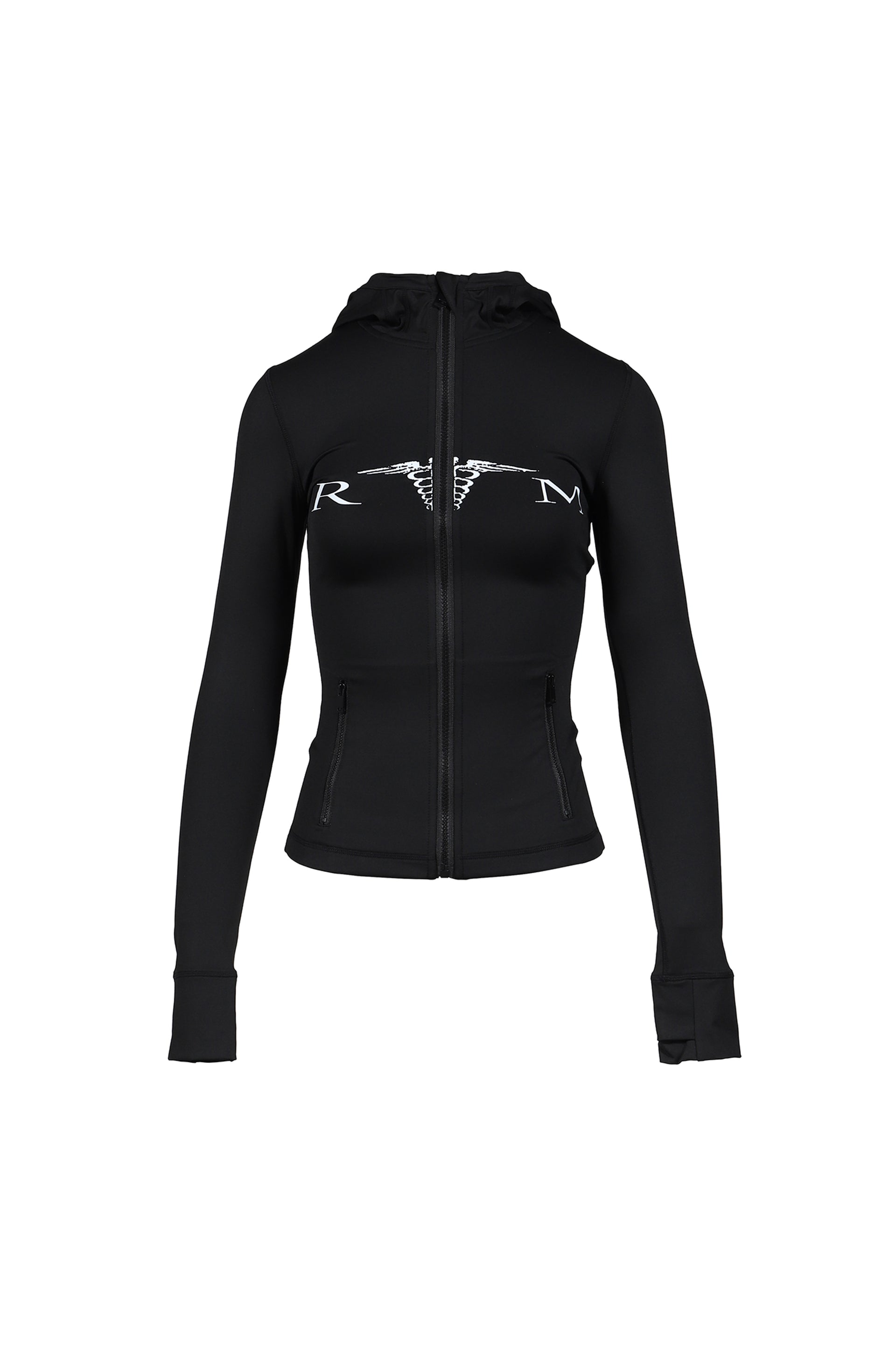 CORE R+M EMBROIDERED ZIP UP / BLK