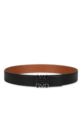 ANAGRAM REVERSIBLE 4CM BELT / BLK TAN PALLADIUM