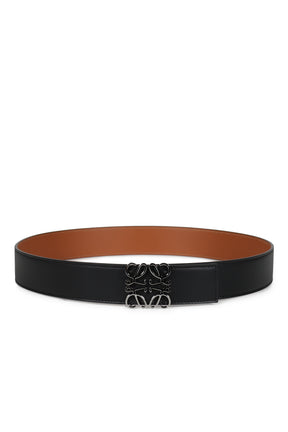 ANAGRAM REVERSIBLE 4CM BELT / BLK TAN PALLADIUM
