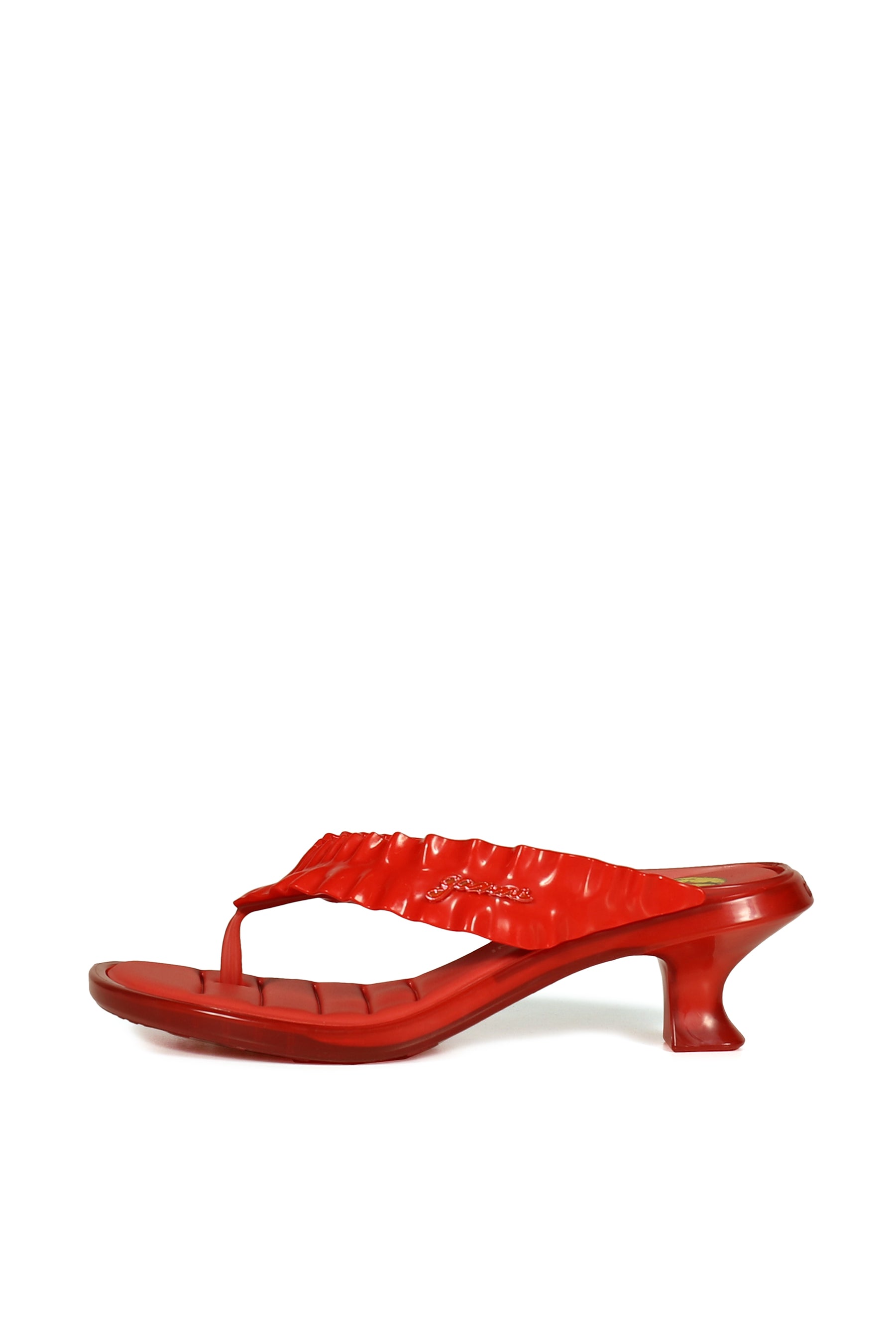 MELISSA THONG KITTEN HEEL / RACING RED