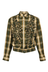 EMBROIDERED BLOUSON SHIRT / GRN