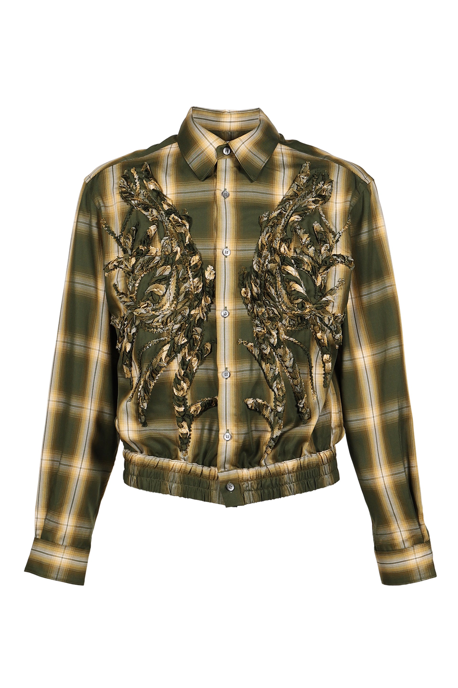 EMBROIDERED BLOUSON SHIRT / GRN