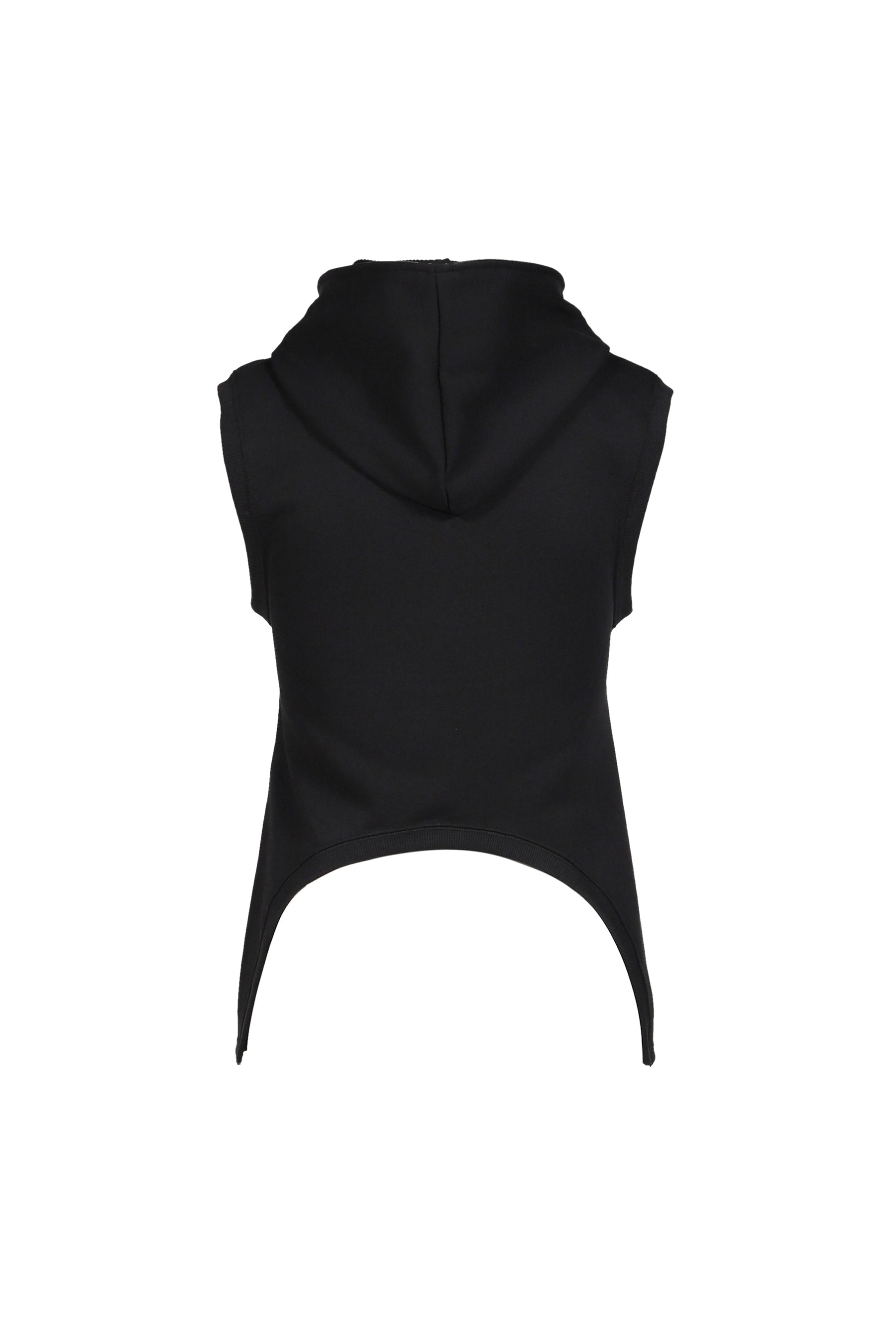 A' ZIP-UP HOODIE TOPS / BLK