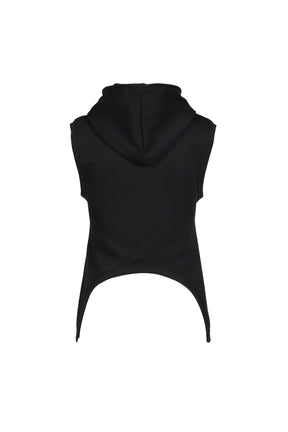 A' ZIP-UP HOODIE TOPS / BLK
