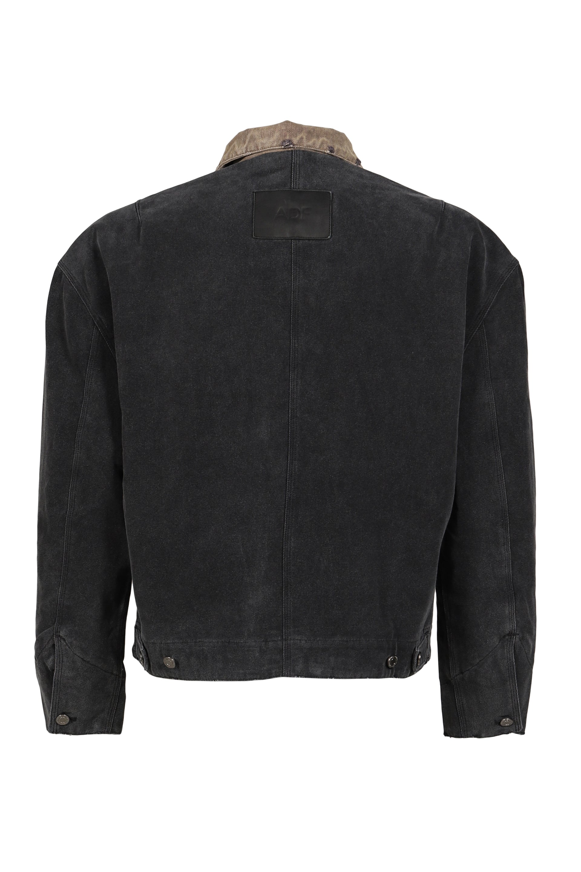 WORK CANVAS TRUCKER JACKET / WASHED BLK