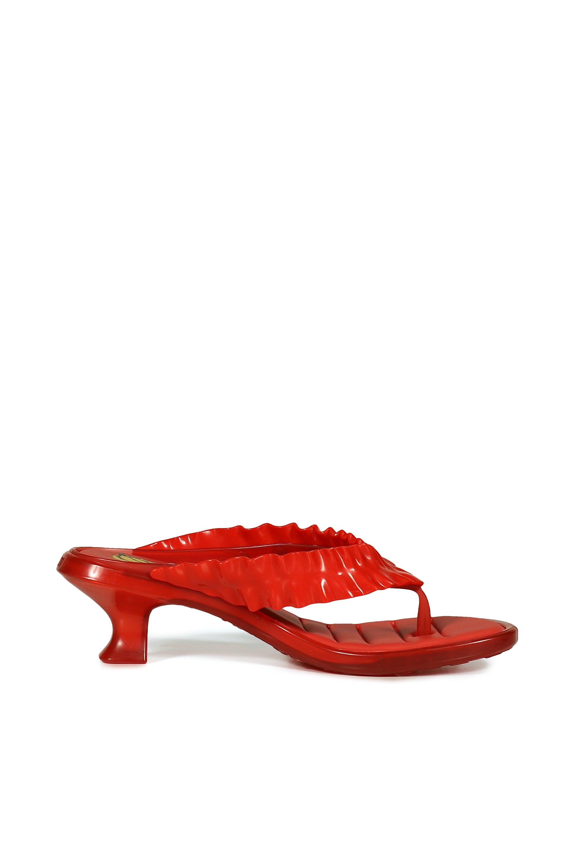 MELISSA THONG KITTEN HEEL / RACING RED