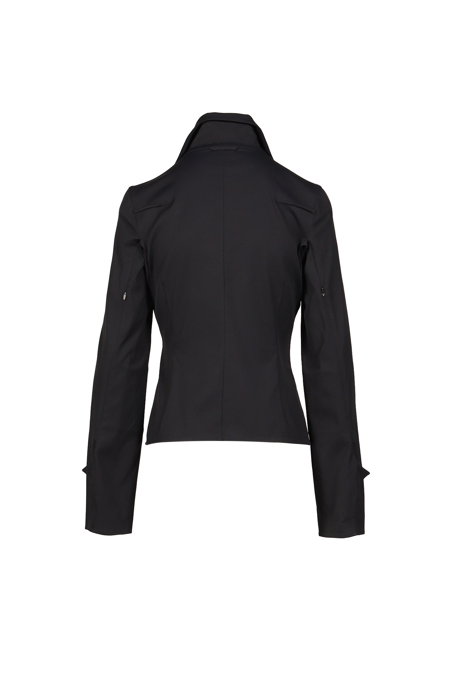 STRUCTURED SPREAD COLLAR SHIRT / NVY