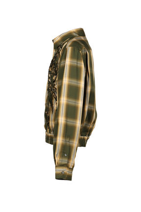 EMBROIDERED BLOUSON SHIRT / GRN