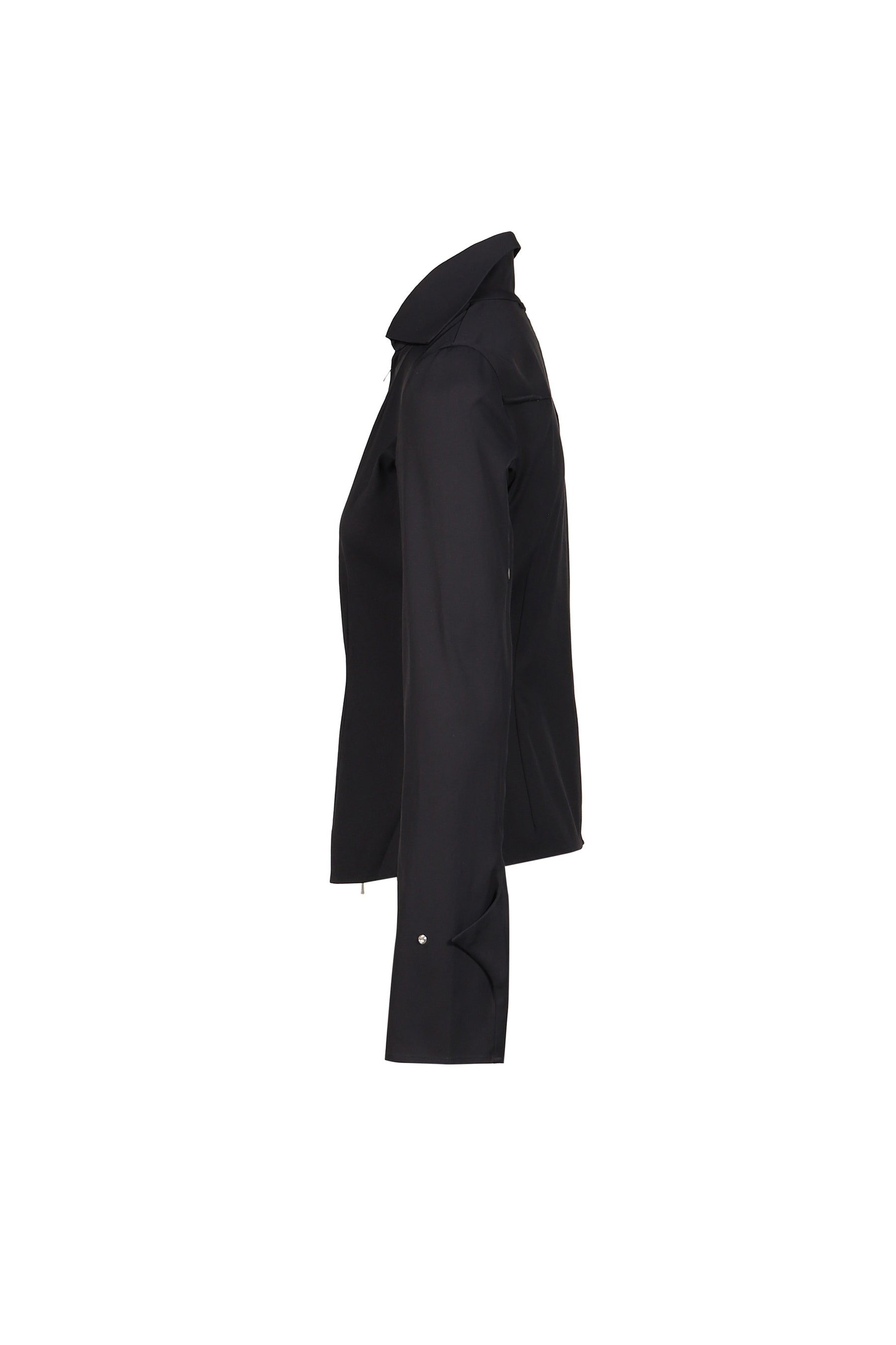 STRUCTURED SPREAD COLLAR SHIRT / NVY