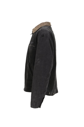 WORK CANVAS TRUCKER JACKET / WASHED BLK