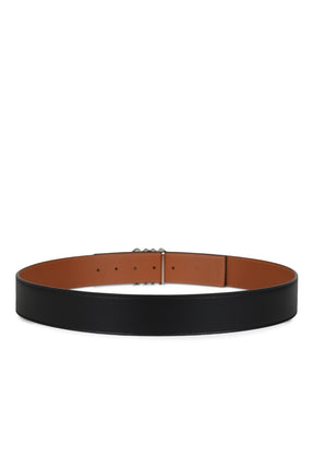 ANAGRAM REVERSIBLE 4CM BELT / BLK TAN PALLADIUM
