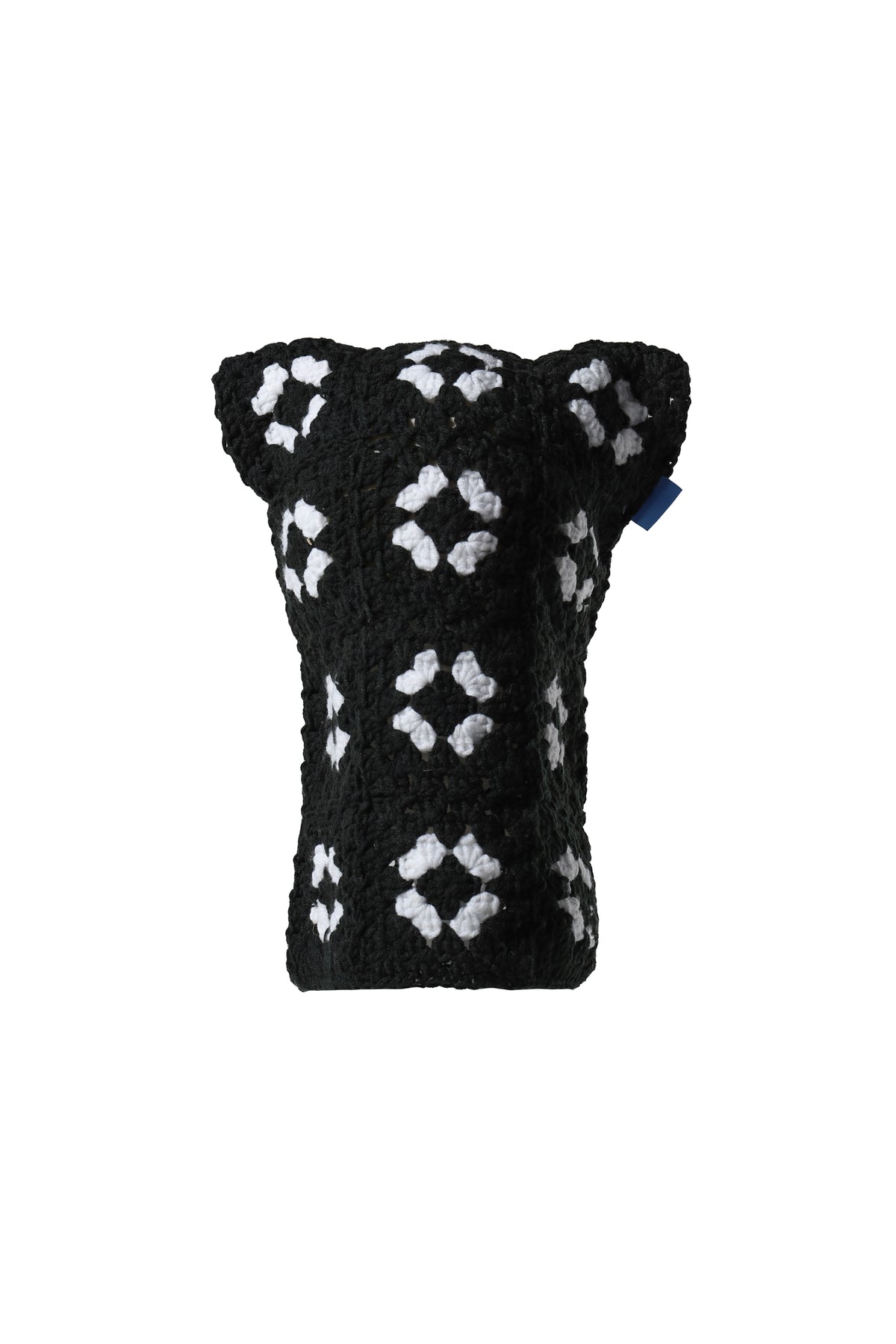 CROCHET CAT SKI MASK / BLK