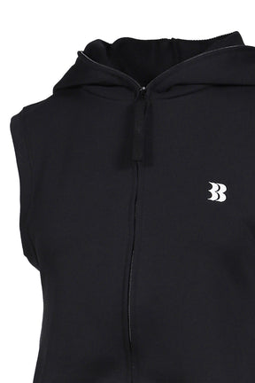 A' ZIP-UP HOODIE TOPS / BLK