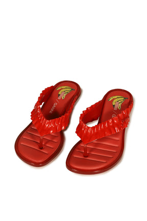 MELISSA THONG KITTEN HEEL / RACING RED