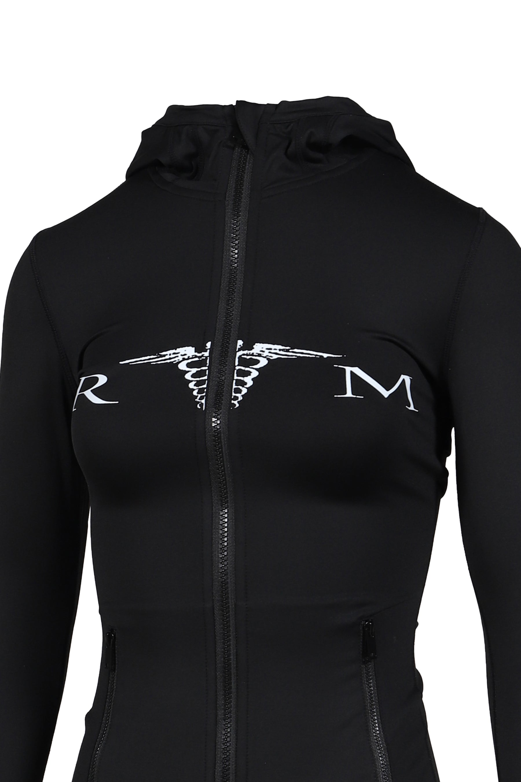CORE R+M EMBROIDERED ZIP UP / BLK
